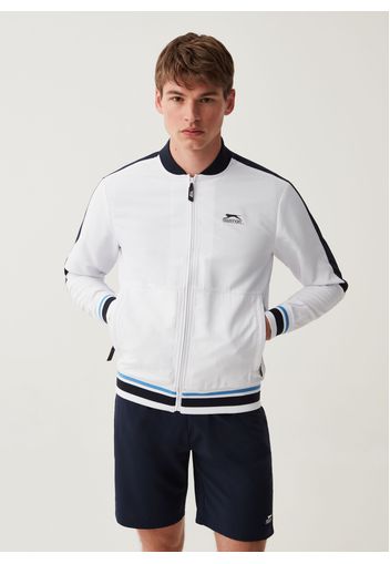 Full-zip Da Tennis Quick Dry Slazenger, Uomo, Bianco, Taglia: S