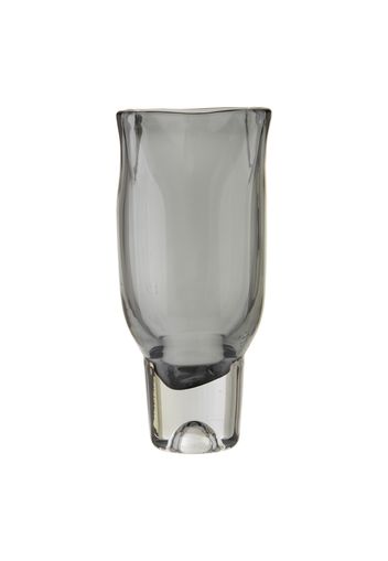 Vaso in vetro 30x13 cm grigio