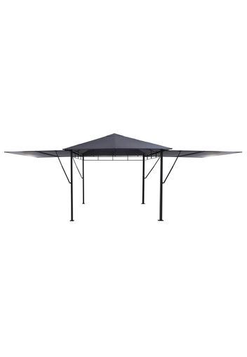 Gazebo da giardino 300x300x400 cm Omelya grigio ardesia