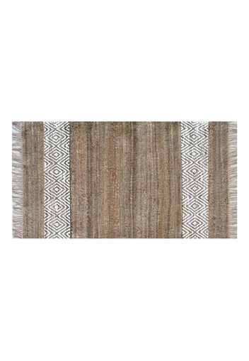 Tappeto 110x170 cm juta beige rombi