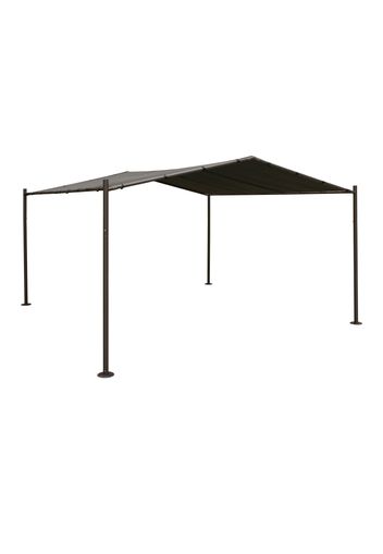 Gazebo per auto 400x400x257 cm Carport grigio