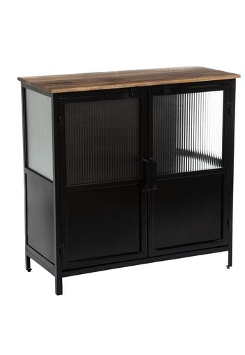 Mobile credenza 2 ante 90x90x40 cm Tibo nero