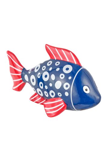 Pesce blu decorazione in ceramica 24x13x10 cm