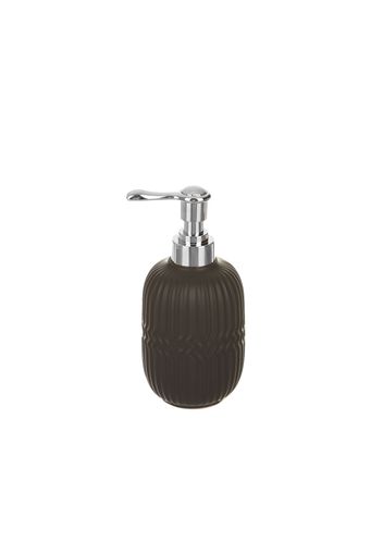 Dispenser sapone nero righe stoneware 390 ml