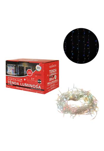 Tenda luci di Natale 300 LED estensibile colorate