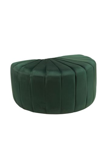 Pouf semicerchio in velluto verde