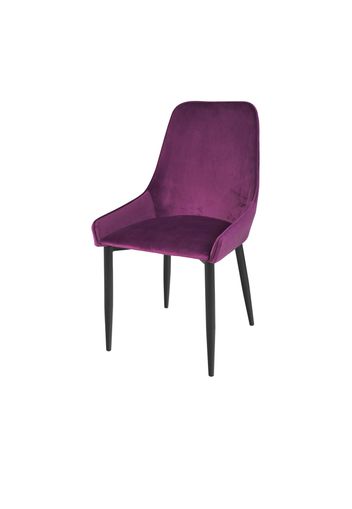 Sedia imbottita 48,5x87,5x51 cm velluto viola