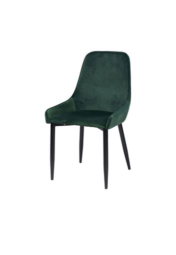 Sedia imbottita 48,5x87,5x51 cm velluto verde