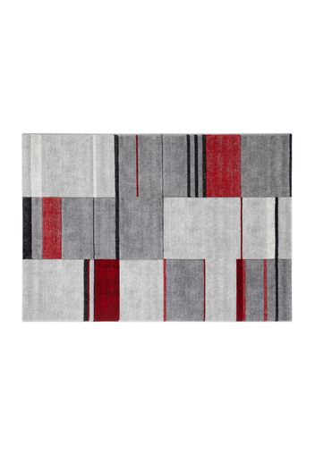 Tappeto 160x230 cm Ray A grigio e rosso