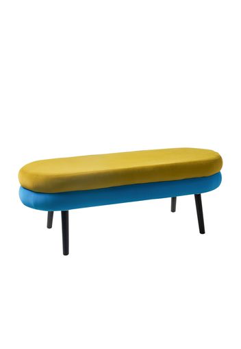 Panca bicolore 125x45x44 cm Sandwich verde e blu