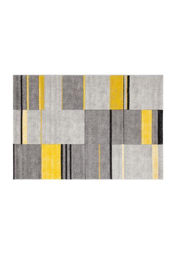 Tappeto 160x230 cm Ray A grigio e giallo