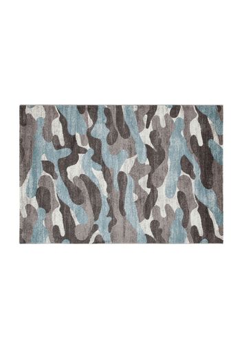 Tappeto 120x170 cm Camouflage grigio e blu