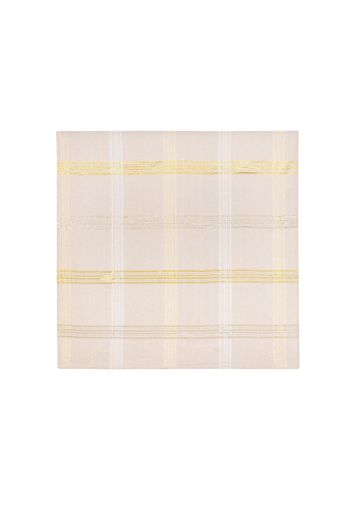 Centrotavola natalizio tartan beige e oro