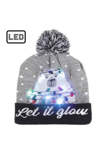 Cappello natalizio con LED orso