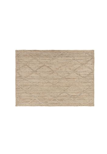 Tappeto rombi beige in juta 230x160 cm Carmen