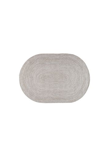 Tappeto ovale tessuto a mano beige 200x140 cm