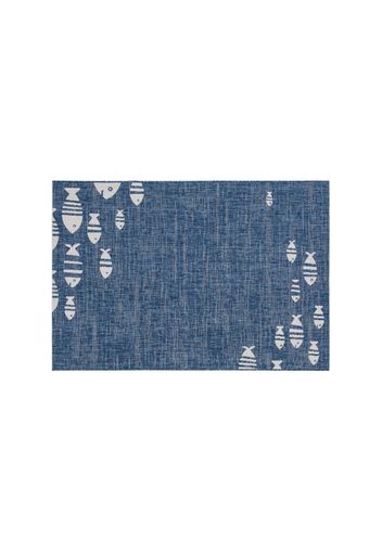 Tappeto blu pesci interno ed esterno 280x200 cm