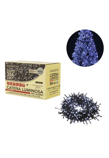 Luci albero di Natale 384 miniled bianco freddo