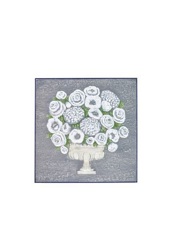 Quadro bouquet fondo grigio 81x81x6 cm