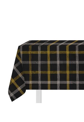 Tovaglia natalizia tartan nero e oro