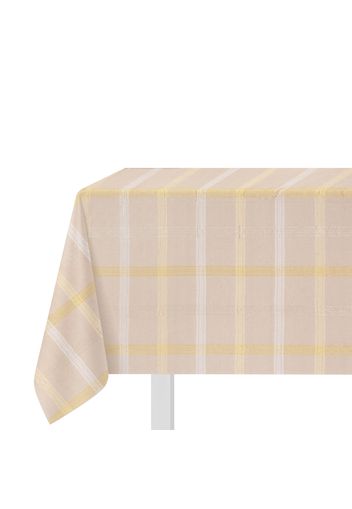 Tovaglia natalizia tartan beige e oro