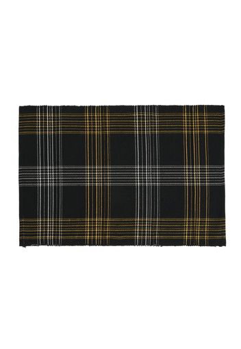 Tovaglietta natalizia tartan nero e oro