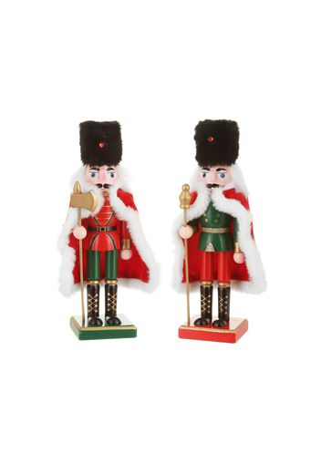 Schiaccianoci decorazione Natale in legno 25 cm assortito