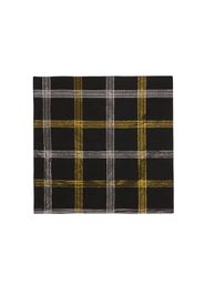 Centrotavola natalizio tartan nero e oro