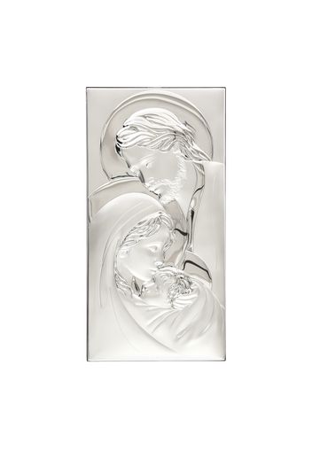 Icona Sacra famiglia In legno e argento, da 24x47 cm