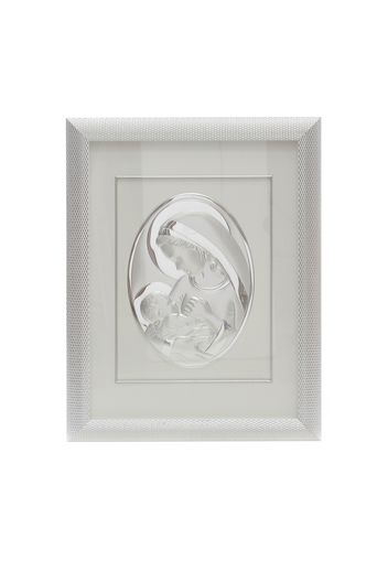 Quadro icona sacra Madonna con bambino Rivestito in argento, da 51,5X65,5 cm