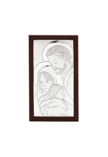 Icona Sacra famiglia In legno e argento, da 14X26 cm