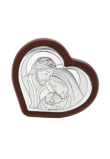 Icona Sacra famiglia In argento e legno, da 14X12 cm