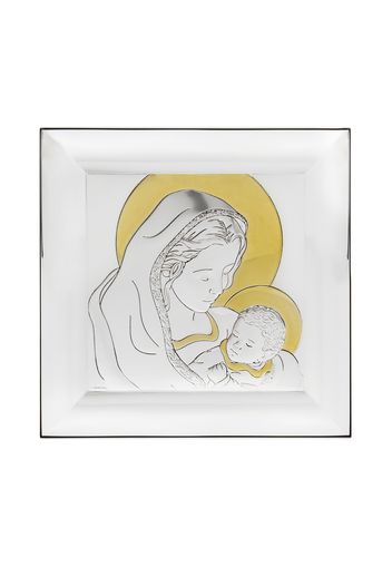 Icona sacra Madonna con bambino con argento Miro Silver, 37x37 cm