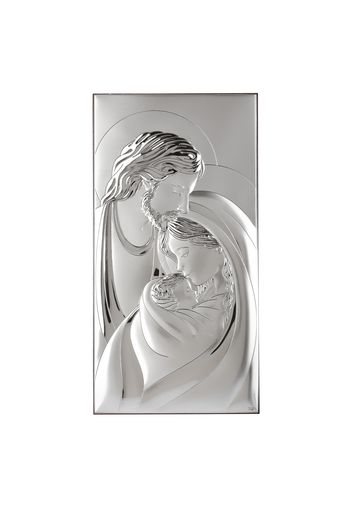 Icona Beltrami Sacra Famiglia verticale con argento Miro Silver