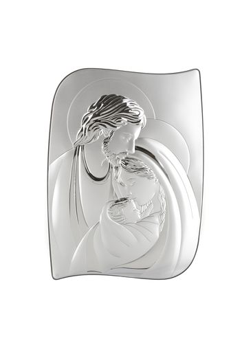 Icona Beltrami Sacra Famiglia 26,6x36 cm con argento Miro Silver