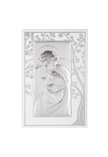 Icona Sacra Famiglia Albero della Vita 21x32 cm con argento Miro Silver