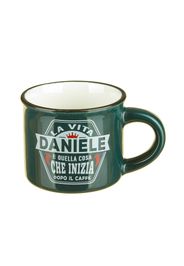 Tazzina caffè con nome Daniele in gres porcellanato