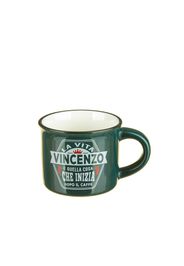Tazzina caffè con nome Vincenzo in gres porcellanato