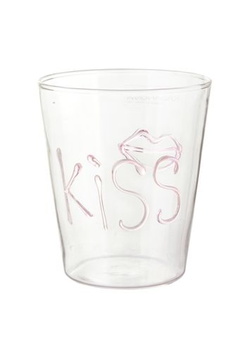 Bicchiere decoro Kiss in vetro borosilicato, 380 ml