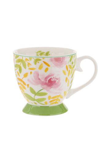 Tazza tè rose verde in New Bone China, 450 ml