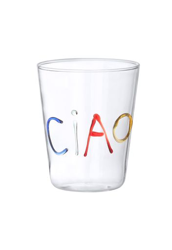 Bicchiere scritta Ciao in vetro borosilicato, da 380 ml