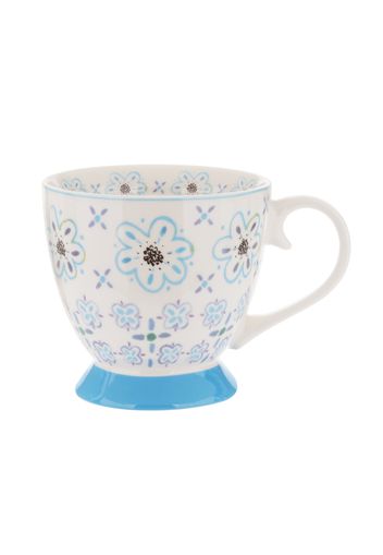 Tazza tè decoro azzurro in New Bone China, 450 ml