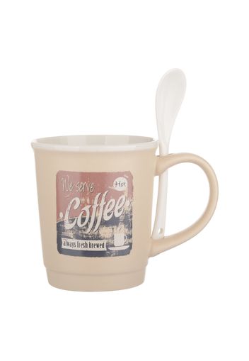 Mug caffè crema 400 ml con cucchiaino