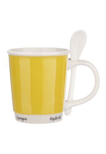 Mug caffè gialla 400 ml con cucchiaino