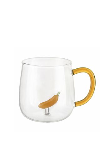 Mug in vetro borosilicato 380 ml banana