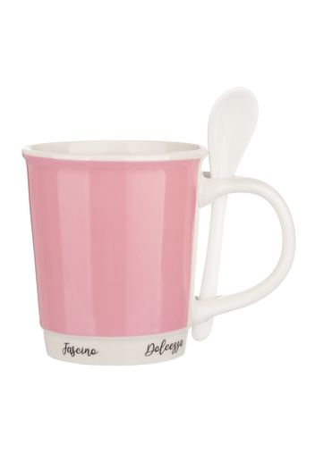 Mug rosa 400 ml con cucchiaino