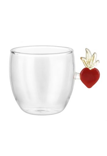 Tazzina in vetro borosilicato 120 ml cuore sacro