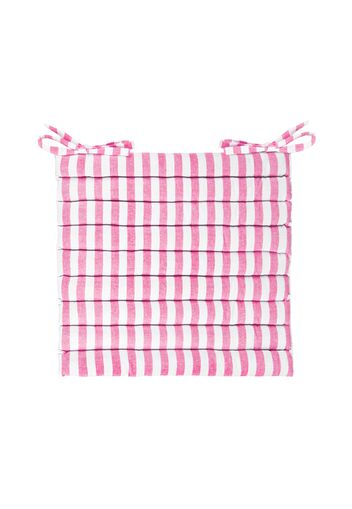 Cuscino sedia 40x40 cm in cotone righe rosa