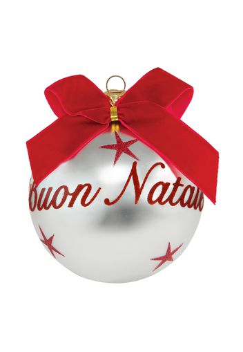 Pallina Natale Buon Natale perlata 10 cm