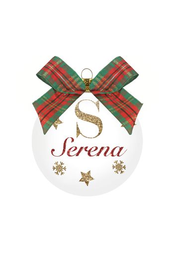 Pallina di Natale con nome Serena,10 cm in vetro